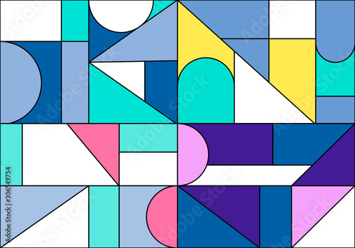 Dekoracja na wymiar  abstrakcyjny-kolorowy-wzor-geometryczny-kreatywny-wzor-geometryczny