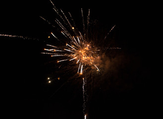Wall Mural - firework isolated on black background