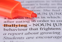 Bullying Word Definition Concept