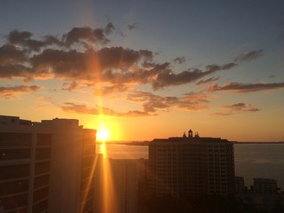 sunset over sarasota bay