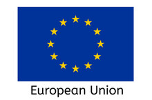 European flag icon, European Union country flag vector illustration