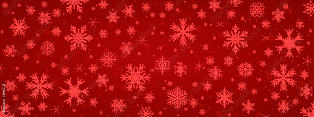 Red snowflake background with transparent snowflakes - vector for stock ...