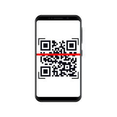 Poster - Quick Response Code, QR code for smartphone – for stock