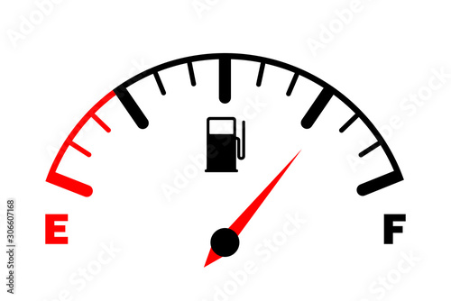 Fotografía The concept of a fuel indicator, gas meter