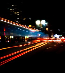 slow shutter speed light trail 