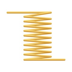 Poster - flexibility coil icon. cartoon of flexibility coil vector icon for web design isolated on white back