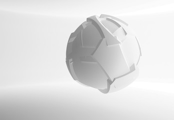 Wall Mural - abstract 3d flying spherical object