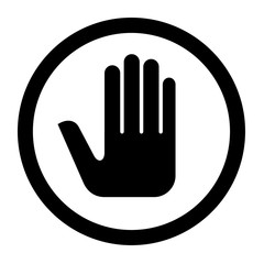 Wall Mural - Hand stop icon