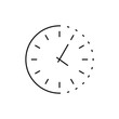 © farhadahmadov - time - minimal line web icon. simple vector illustration. concept for infographic, website or app.