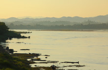 Mekong River View Take From Chiang Khan Thailand.