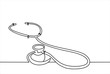 © nikvector - one line logo design of stethoscope