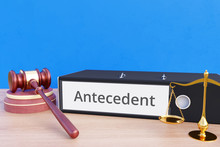 Antecedent – Folder With Labeling, Gavel And Libra – Law, Judgement, Lawyer