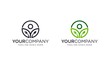 Vector logo designs for organic and vegetarian food stores, cafe, restaurant