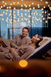 © alfa27 - Young caucasian husband and wide take pleasure, take rest together in spa center, relax and rest of whole body