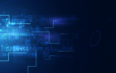 Poster - Abstract futuristic electronic circuit technology background