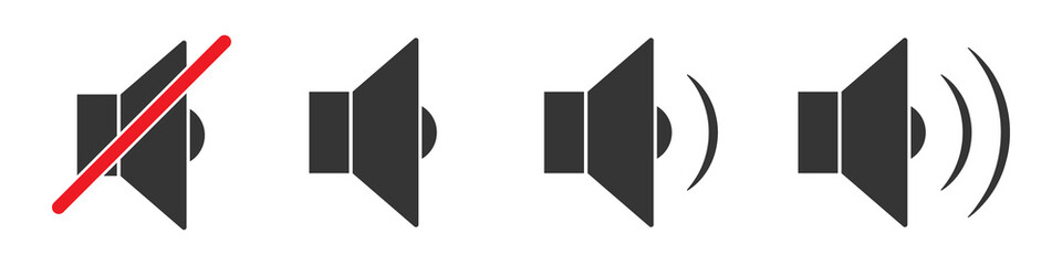 Wall Mural - sound volume icons. speaker volume icons