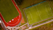 Zwei Fußballstadien auf einem Bild Luftaufnahme