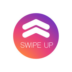 Poster - Swipe up, arrow up buttons colorful gradient. Text swipe up. Social media concept. Vector illustration. EPS 10