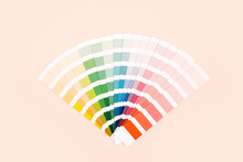 Color Palette With Various Samples. Rainbow Sample Colors Catalogue.