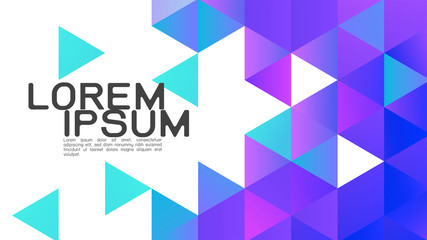 Wall Mural - abstract gradient blue mixed geometric template and modern overlapping on white background. vector i