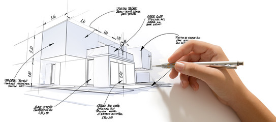 Aufkleber - Architecture project finishes and style
