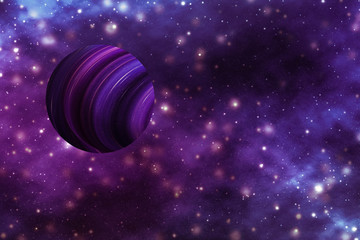 Wall Mural - stars, planet and galaxy in cosmos universe, space and time travel science background