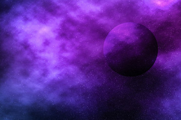 Wall Mural - stars, planet and galaxy in cosmos universe, space and time travel science background