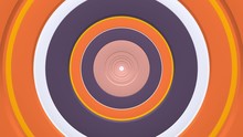 3D Animation Of Pulsing Warm Colorful Rings. Zoom In And Out. Background For Motion Design, VJ, Logo, Banner. Colors: Orange (saffron, Orange Peel), Purple (grape Compote), Coral Pink, White. 4K Loop