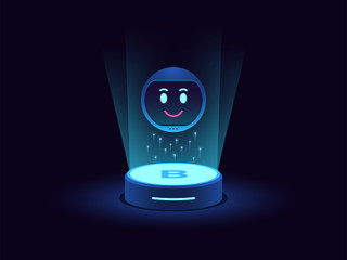 Poster - smart chat bot, virtual voice assistant. mobile chatbot with function of machine learning, smart hom