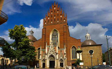 Wall Mural - Dominican Church in Krakow, Poland, Europe. Christian catholic church. European sights