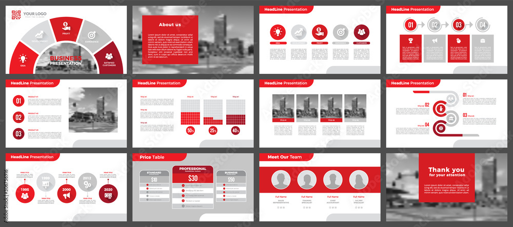 Presentation templates, corporate. Elements of infographics for presentation templates. Annual report, book cover, brochure, layout, leaflet layout template design. - obrazy, fototapety, plakaty 