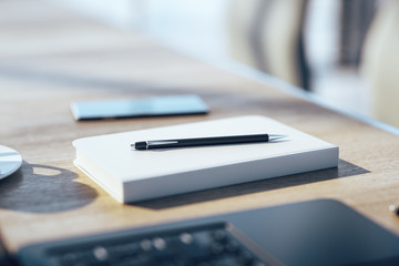Poster - Office table with empty notepad