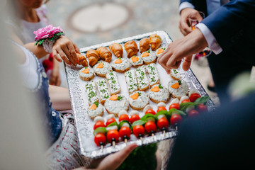 Wall Mural - appetizers at a party