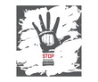 Stop Domestic Violence Stamp. Vector poster gray