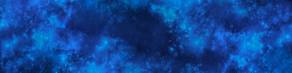 Wall Mural - outer space web banner with clouds, nebulas and stars