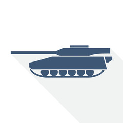 Aufkleber - tank vector icon, flat design army, military, war vehicle concept illustration in eps 10