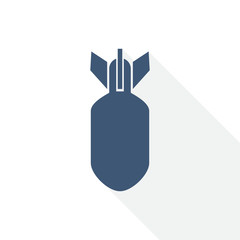 Aufkleber - bomb vector icon, war, military, weapon concept flat design illustration in eps 10