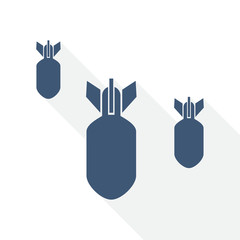 Aufkleber - bomb vector icon, war, military, weapon concept flat design illustration in eps 10