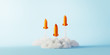 © tostphoto - Rockets being launched, success and growth concepts, original 3d rendering
