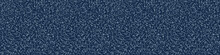 Shibori Banner Background.Tie Dye Indigo Blue Confetti Texture. Bleached Resist Mottled Seamless Border Pattern. Watercolor Effect Textile. Japanese  Indonesian Washi Ditsy Ribbon Trim. Vector Eps 10