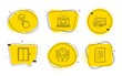 © blankstock - Web system, Best manager and Document signs. Chat bubbles. Checkbox, Lift and Safe time line icons set. Approved, Elevator, Management. Computer. Technology set. Line checkbox icon. Vector