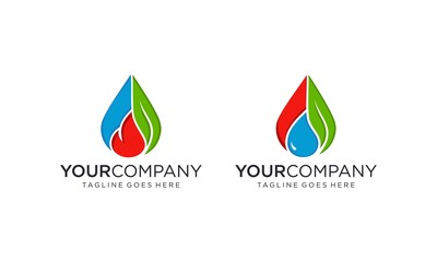 Wall Mural - Natural Oil and gas logo design concept on white background