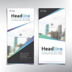 Wall Mural - vertical roll up banner vector template