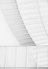 Aufkleber - Architecture details Roof construction White wall pattern Modern building 