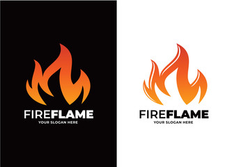 Wall Mural - fire flame logo vector template