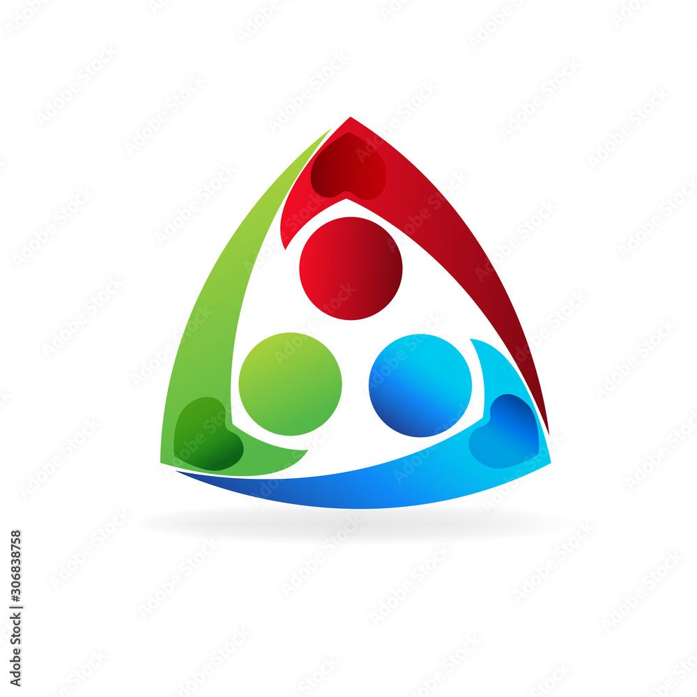 Logo teamwork unity business people Stock Vector | Adobe Stock