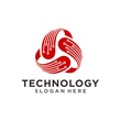 © nrsha - Abstract technology logo design vector image