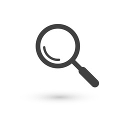 Poster - Search icon. Magnifying glass. Magnifier or loupe symbol