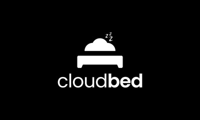 Poster - cloud bed logo design template