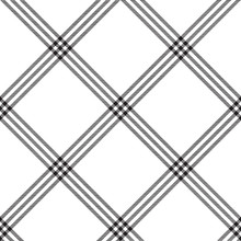 Black White Color Plaid Seamless Pattern